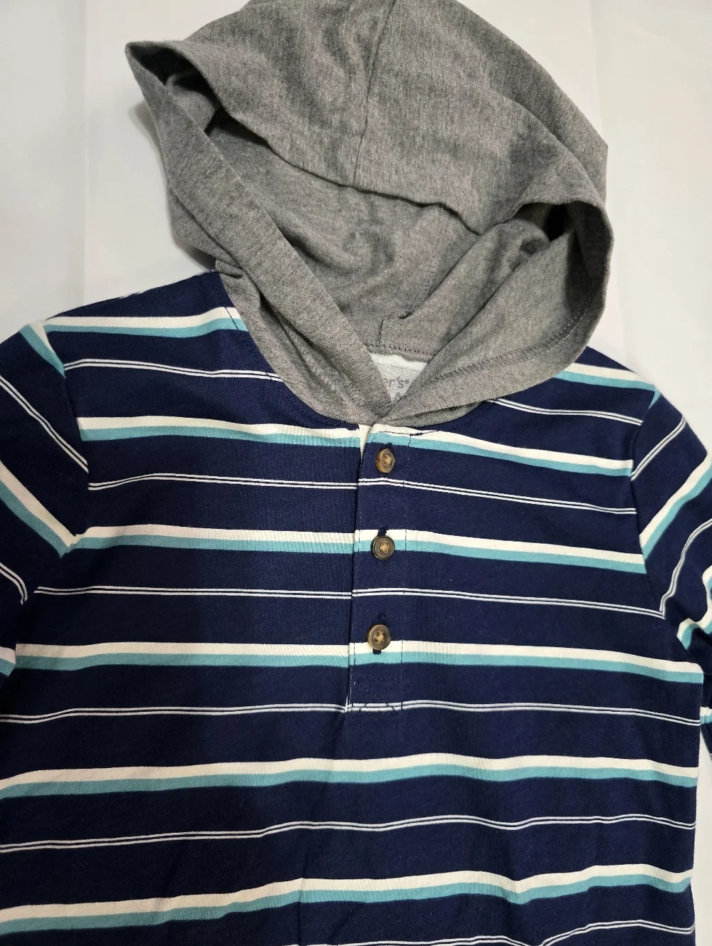 Carter's Navy Striped Hoodie and Brown Pants‎ Set